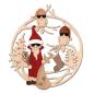 Preview: Fensterbild Nikolaus mit Brille