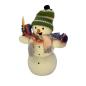 Preview: Räuchermann Schneemann mit Strickzeug