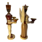 Preview: Paar Kerzenhalter Engel und Bergmann - 30 cm