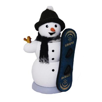 Räuchermann Schneemann mit Snowboard