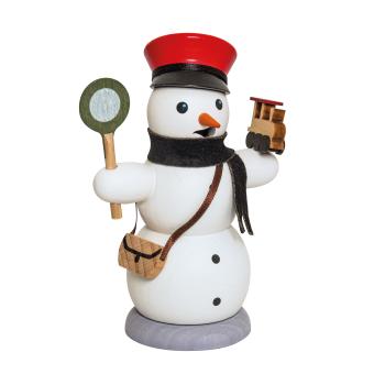 Räuchermann Schneemann Eisenbahner