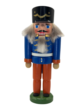 Nussknacker Husar blau/orange 14 cm