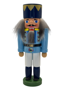 Nussknacker König hellblau 14 cm
