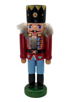 Nussknacker König rot/blau 14 cm