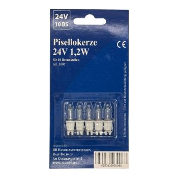 Pisellokerze für Schwibbögen und Lichterketten