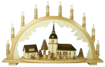 Schwibbogen Dorfkirche 70 cm