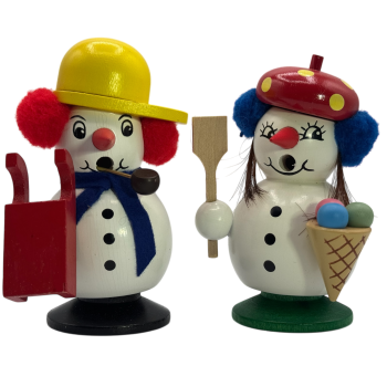 Pärchen Schneemann und Schneemädel