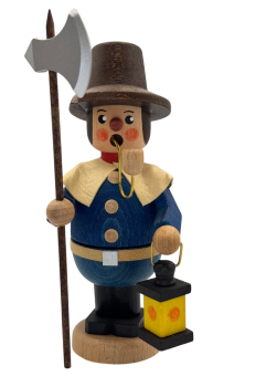 Räuchermännchen Nachtwächter blau - 14 cm