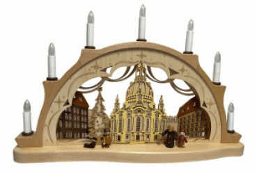 Schwibbogen mit Dresdner Frauenkirche in 3D Optik