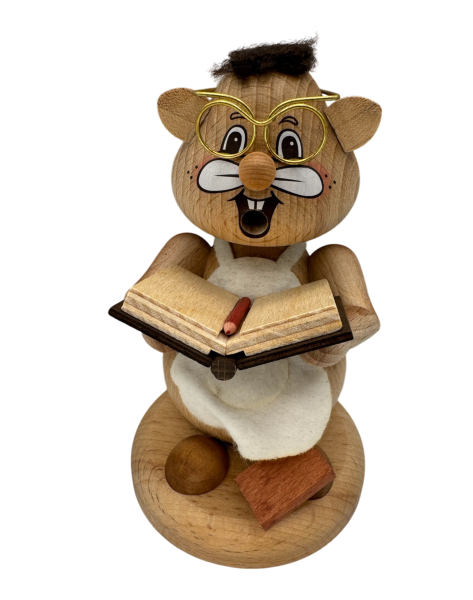 Räuchermann "mit Büchern" 13 cm