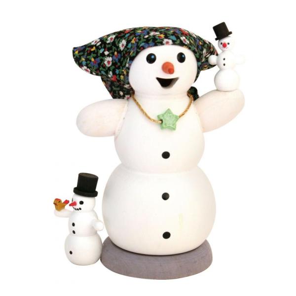 Räuchermann Schneefrau mit Kindern