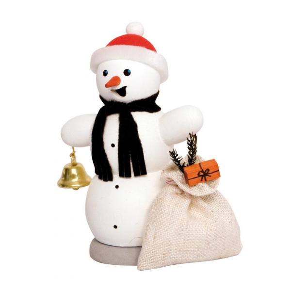Räuchermann Schneemann mit Sack