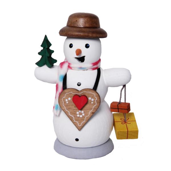 Räuchermann Schneemann mit Lebkuchenherz