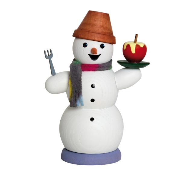 Räuchermann Schneemann mit Bratapfel
