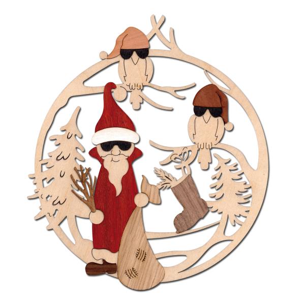Fensterbild Nikolaus mit Brille