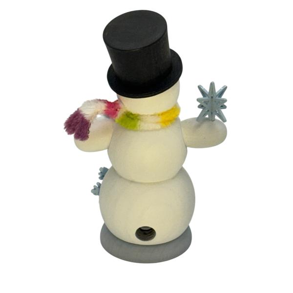 Räuchermann Schneemann mit Schneesternen