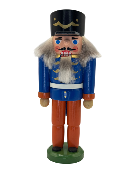 Nussknacker Husar blau/orange 14 cm