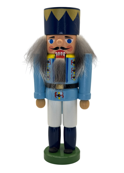 Nussknacker König hellblau 14 cm