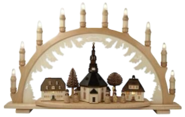Schwibbogen Seiffener Dorf 70 cm