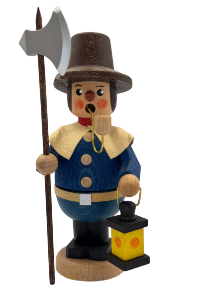 Räuchermännchen Nachtwächter blau - 14 cm