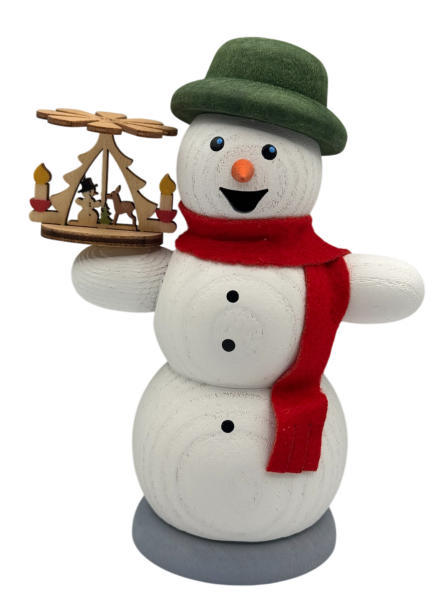 Räuchermann Schneemann mit Pyramide