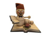 Räucherwurm Bücherrudi 14 cm