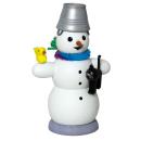 Räuchermann Schneemann mit Katze