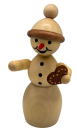 Schneefrau mit Lebkuchenherz