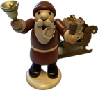 Räuchermann Weihnachtsmann mit Schlitten